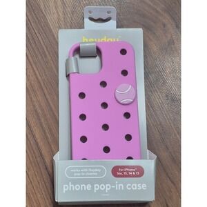 Heyday iPhone 16e, 15, 14, & 13 Phone Case Pink Pop-In Case W/ Pop-in Charm s13